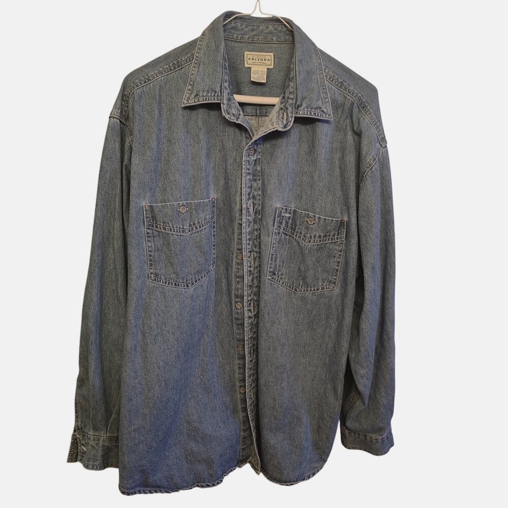 Men's Arizona Jean Company Heavy Denim Shirt L-Tall
